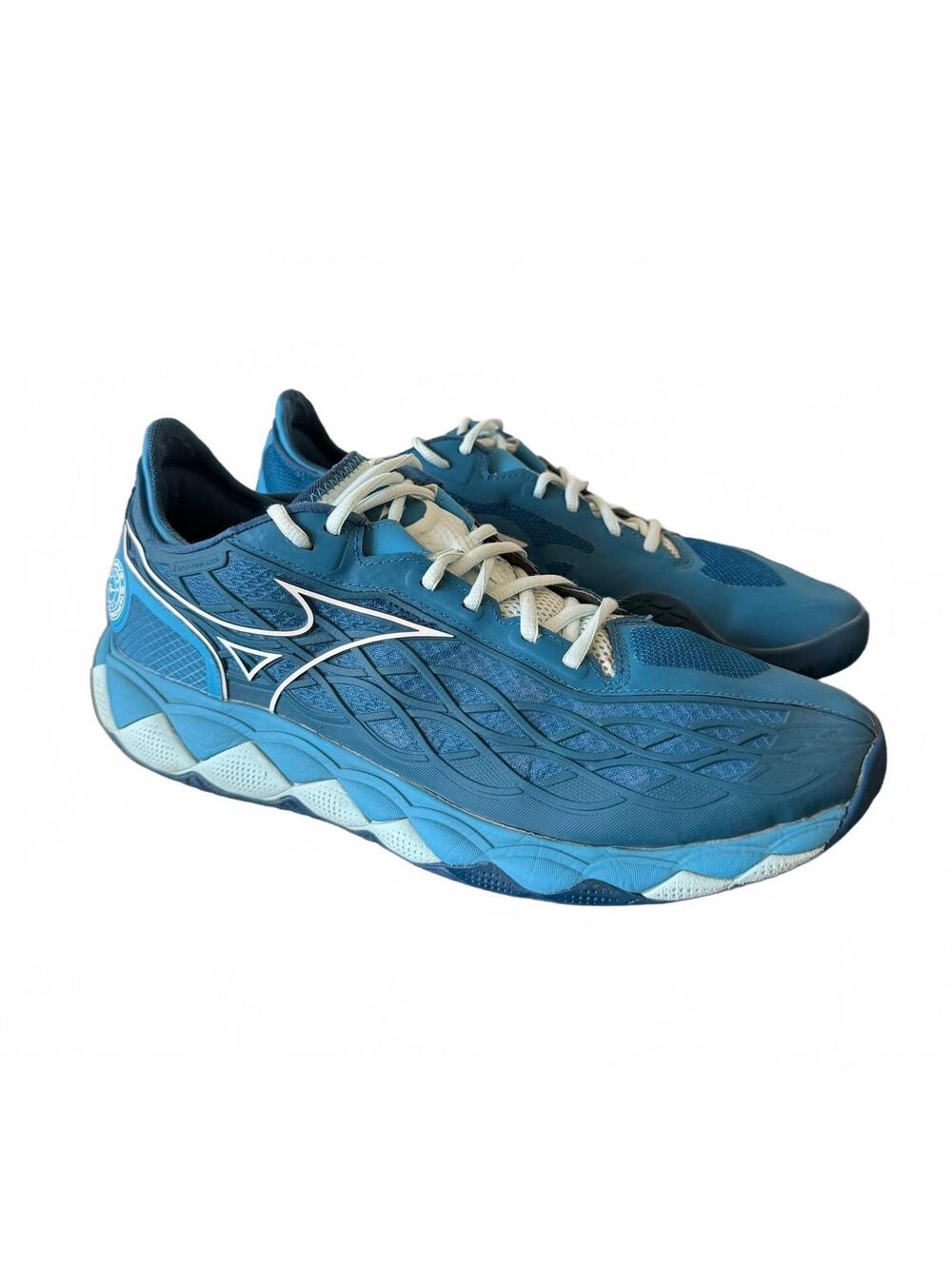 Mizuno Enerzy Wave Enforce Tour 6 AC Men's Tennis Shoes Size 12 Blue/White